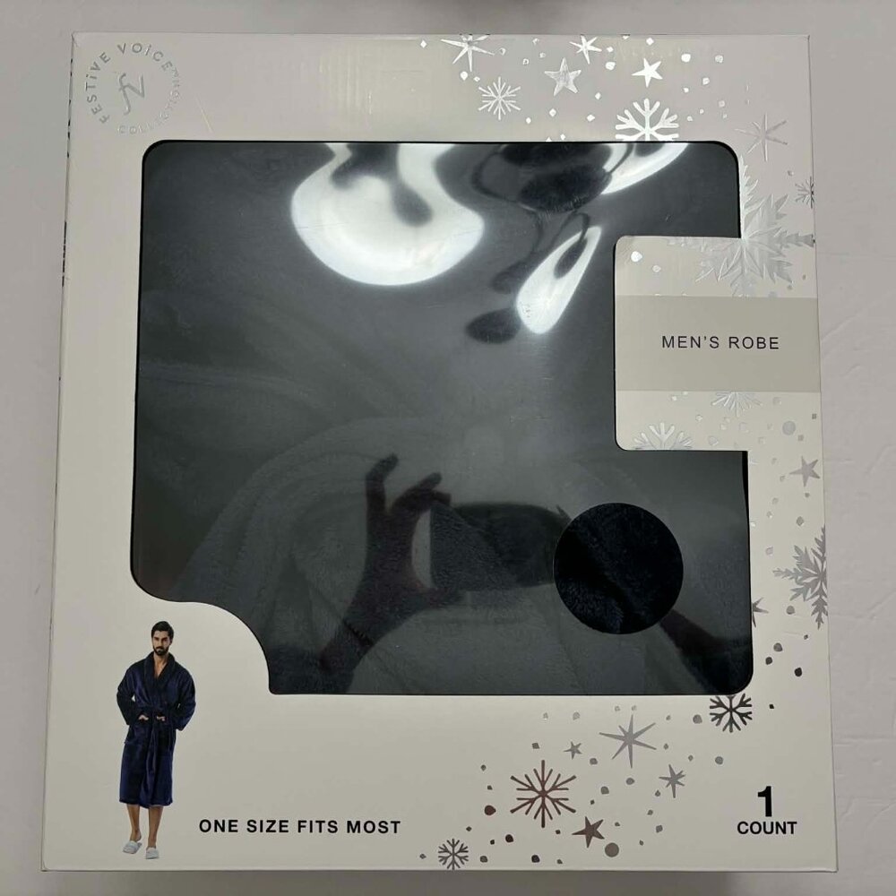 New in Box- Men's Navy Bathrobe